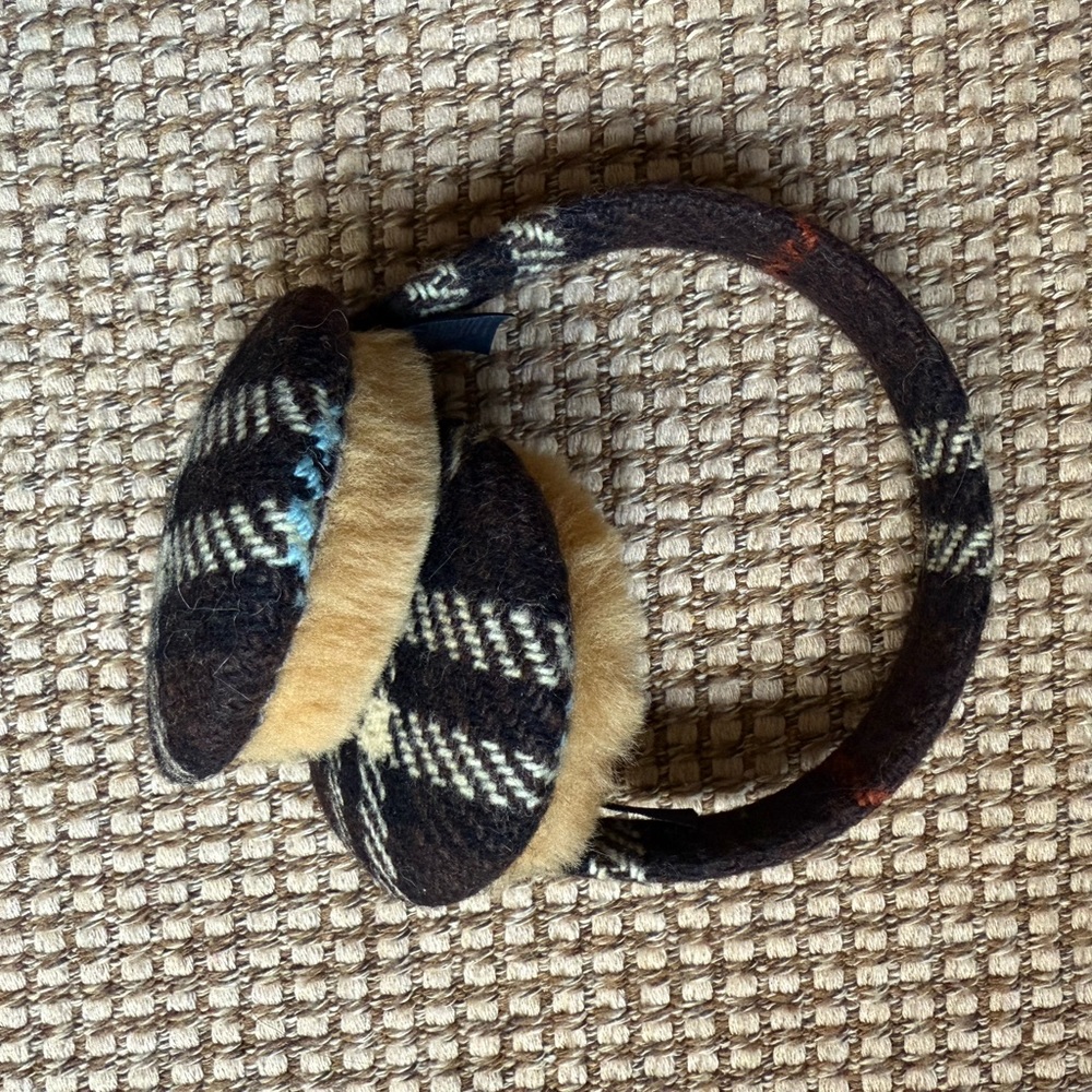 Burberry Brown Plaid Ear Muffs